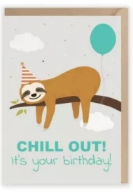Kartka urodzinowa Chill Out, eko koperta K012