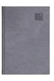 Kalendarz 2026 B5 tygodniowy z notesem srebrny