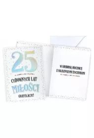 Karnet Rocznica ślubu 25