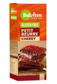 Herbatniki petit beurre w polewie kakaowej z wiśniami liofilizowanymi bezglutenowe