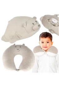 Poduszka podróżna 2w1 rogal pod kark do samolotu samochodu maskotka miś