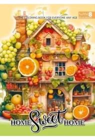 Kolorowanka A4 pionowa 8 obrazków Domki żółty