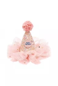 Souza! Spinka do włosów urodzinowa mini-czapeczka jasnoróżowa