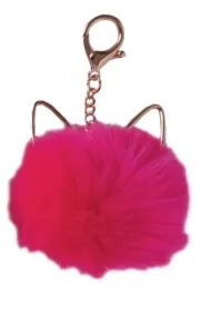 Brelok pompon kot z uszami