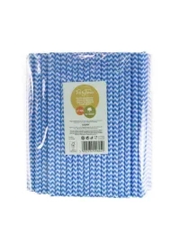 Słomki papierowe shake 8mm niebieskie