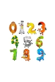 Balony foliowe zwierzęta cyferki MIX