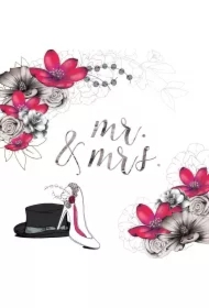 Karnet Swarovski kwadrat CL1416 Ślub Pan i Pani