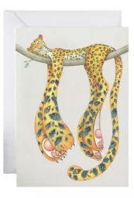 Karnet A166 B6 + koperta Śpiący lampart