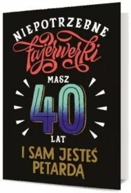 Karnet Urodziny 40 męskie B6-1900