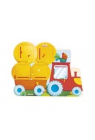 Drewniana tablica edukacyjna Traktor