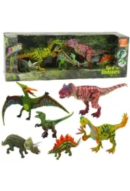 Zestaw figurek Dinozaury ruchome nogi paszcze 6 szt