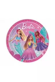 Talerzyki papierowe Barbie Fantasy