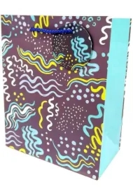 Torebka ozdobna matowa 18x23x10cm granat