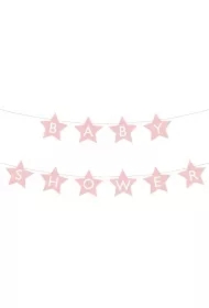 Baner Baby shower różowy