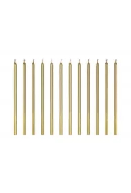 Świeczki urodzinowe gładkie złote