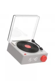 Głośnik z budzikiem - gramofon (Szary)