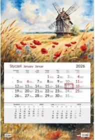 Kalendarz 2026 jednodzielny Młyn