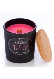 Świeczka sojowa Delicate Peony czarna