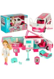 Karetka pogotowia ambulans mobilny szpital lalka akcesoria