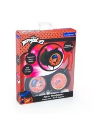 Składane słuchawki przewodowe stereo Miraculous z głośnością bezpieczną dla dzieci  Lexibook HP015MI