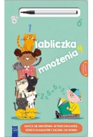 Tabliczka mnożenia z flamastrem suchościeralnym