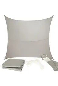 Żagiel przeciwsłoneczny LUARO ogrodowy tarasowy wodoodporny 4x3m prostokątny szary