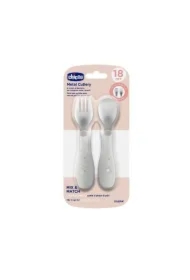 Sztućce metalowe szare 18m+