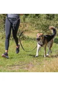 Pas biodrowy ze smyczą, czerwony