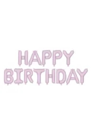 Balon foliowy Happy Birthday 340x35cm fiolet