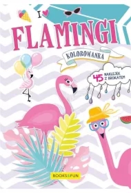 Kolorowanka z naklejkami - Flamingi