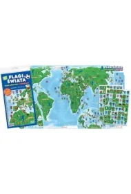 Flagi świata. Mapa piłkarska z naklejkami