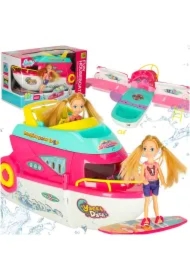 Łódź dla lalek jacht imprezowy rozkładany lalka deska surfingowa