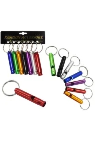 Brelok gwizdek metalowy