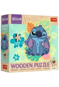 Puzzle drewniane 50 el. Wesoły Stitch