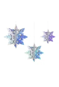 Zawieszki dekoracyjne Śnieżynki opalizujący