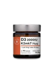 Witamina D3 2000 IU + K2 + Cynk + Selen Suplement diety