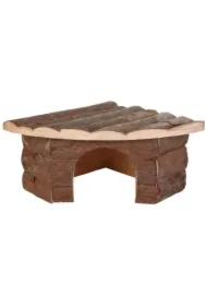 Drewniany domek narożny dla świnki morskiej Jesper, 32 x13x21/21 cm