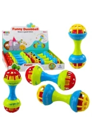 Grzechotka gryzak dla niemowląt hantelek kolorowy