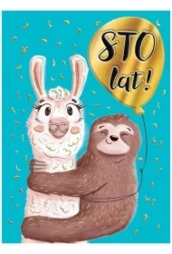 Karnet B6 Lama z leniwcem