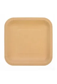 Talerze papierowe kraftowe 23x23cm