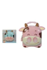 Skarbonka z kłódką i uchwytem krówka MIX