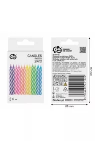 Świeczki urodzinowe 6cm 24 szt