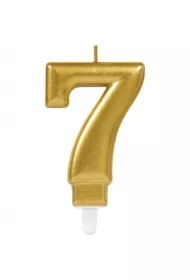 Świeczka cyferka 7 Sparkling Celebrations złota