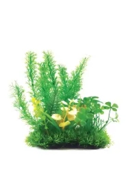 Roślina, do dekoracji akwarium, żółto - zielona, plastikowa, 26 cm, różne rodzaje roślin