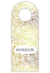 Zawieszka na butelkę - Dziękuję złote