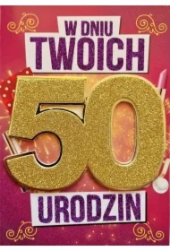 Karnet Urodziny 50 damskie