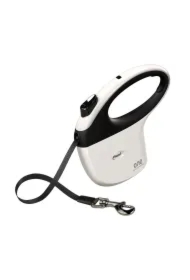 One for All, Smycz automatyczna, dla psa, biało/czarna, 5m, taśma