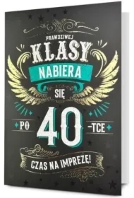Karnet B6 Urodziny 40