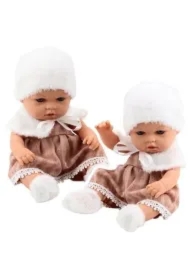 Lalka bobas e beżowej sukience