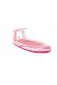 Materac do pływania z daszkiem róż